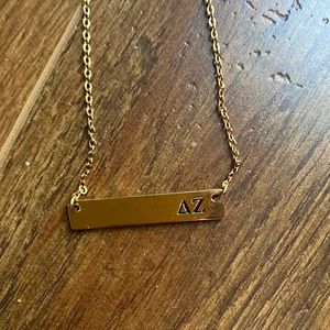 Delta Zeta Soroity Bar Necklace